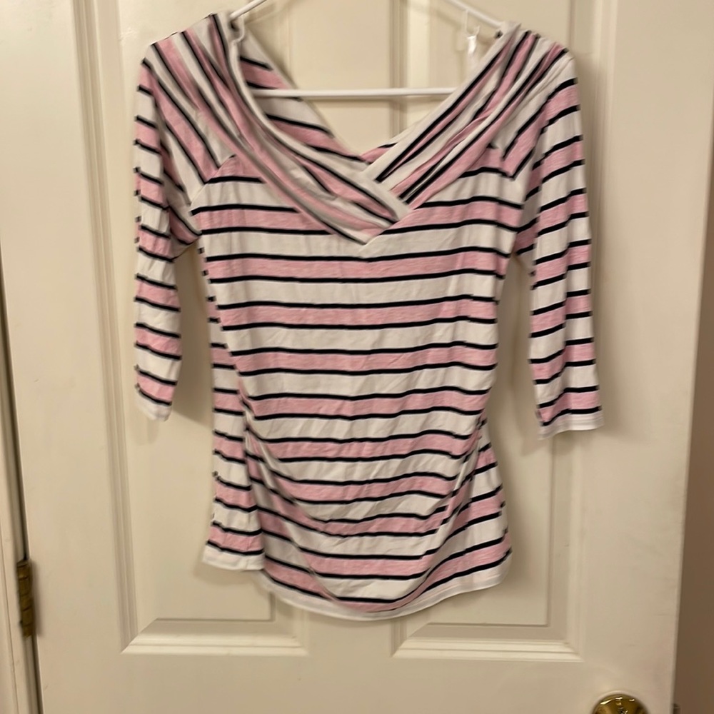 WHBM three quarter sleeve shirt